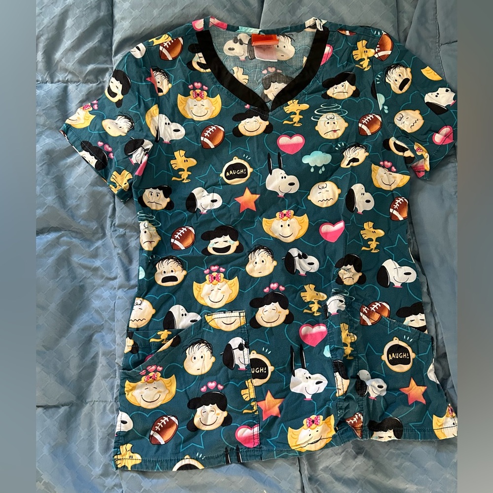 Peanuts scrub top